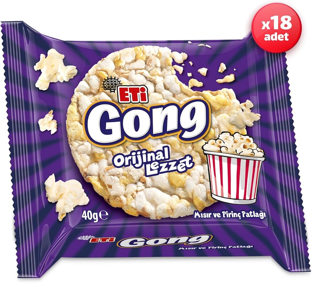 Eti Gong Orijinal Lezzet Mısır ve Pirinç Patlağı 40 g x 